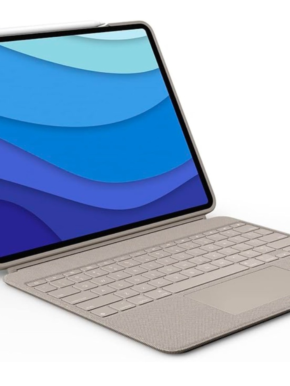 Logitech Combo Touch iPad Pro 12.9 Inch 5th-6th Gen Keyboard - Sand color